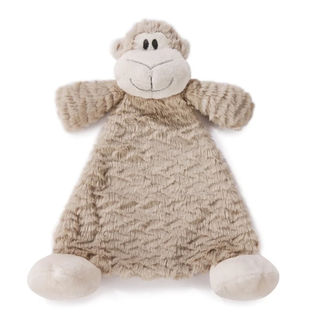 Demdaco Unisex Meekie Monkey Lovie Rattle Blankie Plush Cozies Security Blanket